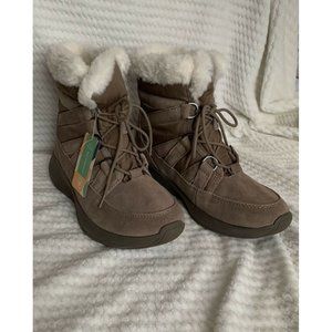 Women’s Size 9.5 Earth Origins Waterproof Winter Ankle Boot-Drift Dakota Taupe